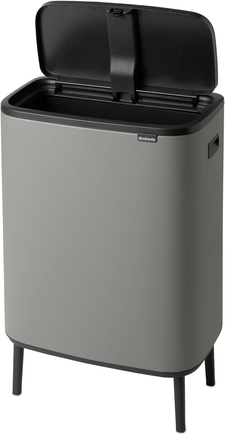Brabantia 130281 Mülleimer, Mineralbeton Grau, 60 liter 1 Inneneimer (60L) Mineral Concrete Grey, 1