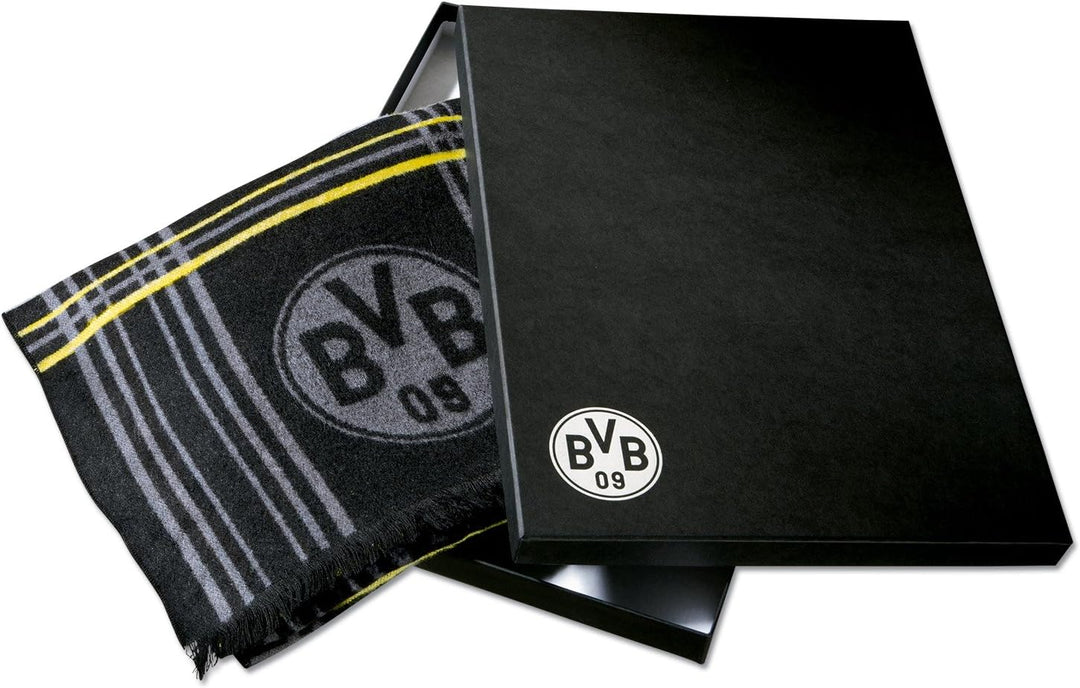 Borussia Dortmund Unisex BVB-schal Exklusiv Schal, schwarz/Grau, Einheitsgrösse EU Single, Single