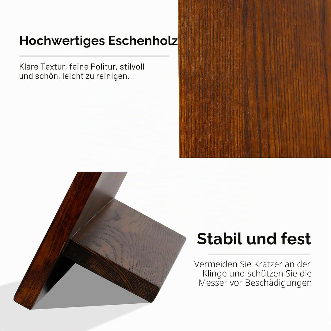 WILDMOK Magnetischer Messerblock – Heimküche Multifunktionaler Magnet-Messerhalter ohne Messer, Esch