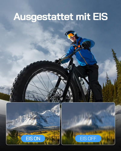 WOLFANG GA120 Action Cam 4K 20MP WiFi Kamera, Unterwasserkamera 40M Wasserdicht Kamera, 170° Weitwin