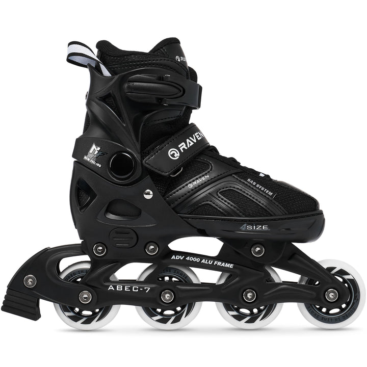 Inlineskates Inliner Raven Pulse verstellbar optional als 2in1 Inlineskates/Schlittschuhe 37-40 (23,