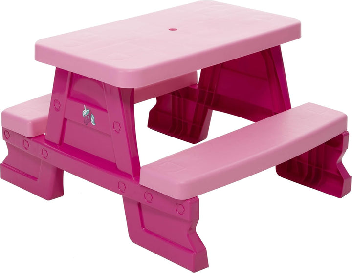 Kinder Sitzgruppe Picknick Sitzgarnitur Outdoor Bank Tisch Kombi pink Rosa, Rosa