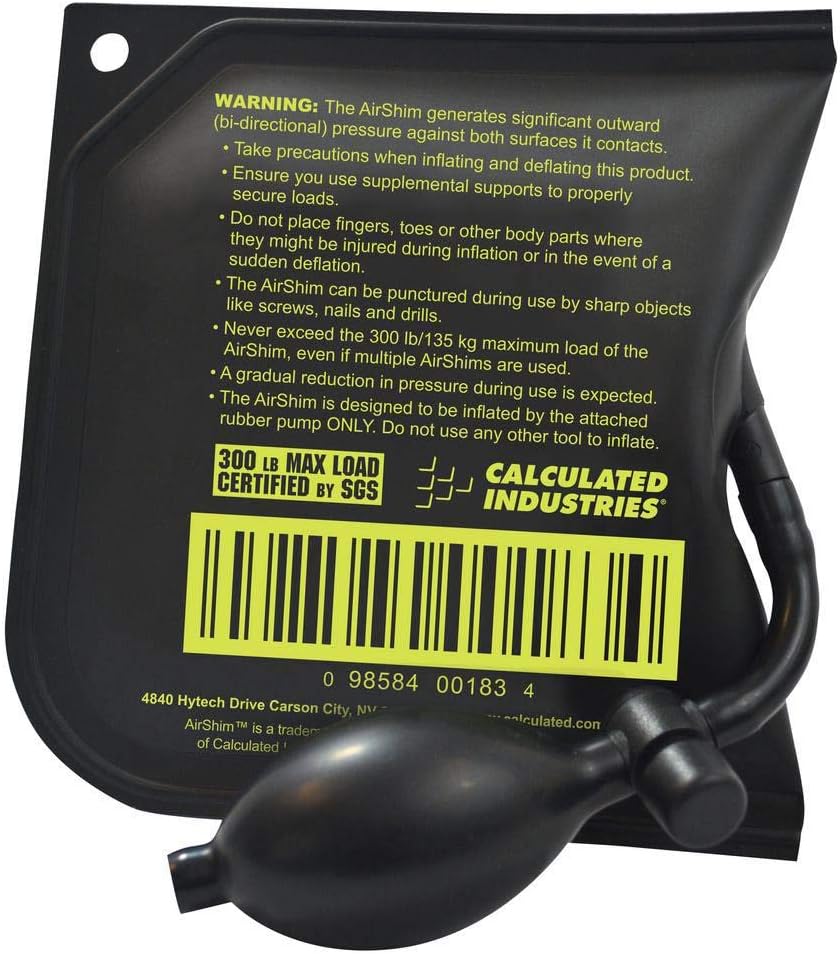 Calculated Industries #1190 Air Shim Aufblasbare Hebelstange und Nivellierwerkzeug; 136 kg Bewertung