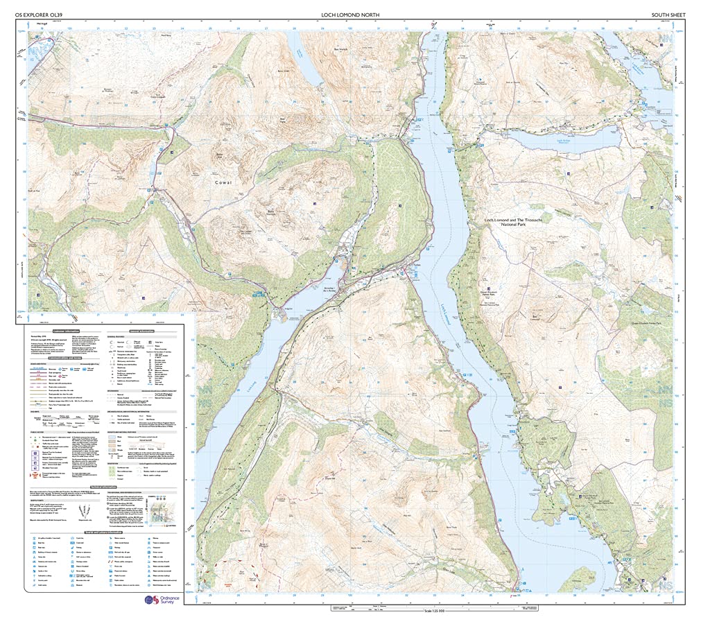 Loch Lomond North, Tyndrum, Crianlarich & Arrochar (OS Explorer Map Active), Karte