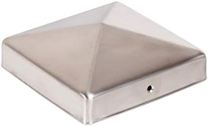 6 x PFOSTENKAPPE PYRAMIDE 71 x 71 MM EDELSTAHL, 71 x 71 mm