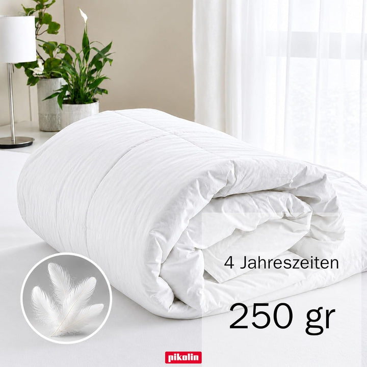 Pikolin Home - Winterbettdecke, gefüllt mit 92 % Baumwollgewebe für Herbst-/Winternächte und Räume m