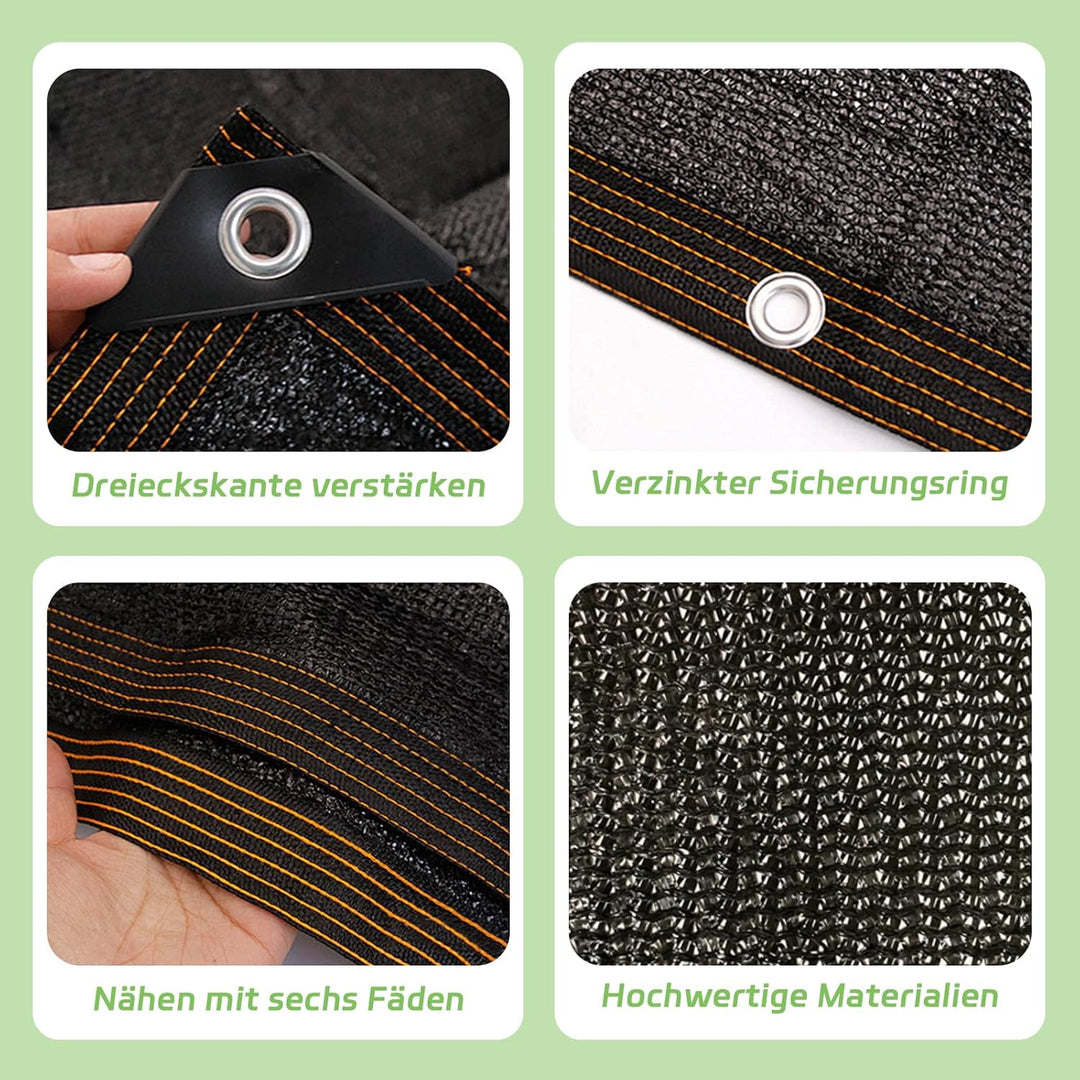 4x6m Garden Sonnenschutznetz, Schattierungsnetz mit ösen Beschattung für Terrassenüberdachung Sonnen