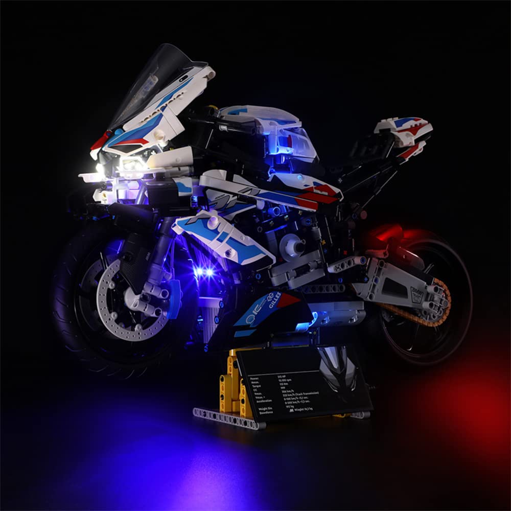GEAMENT LED Licht-Set Kompatibel mit Lego BMW M1000RR - Beleuchtungsset für Technic 42130 Baumodell