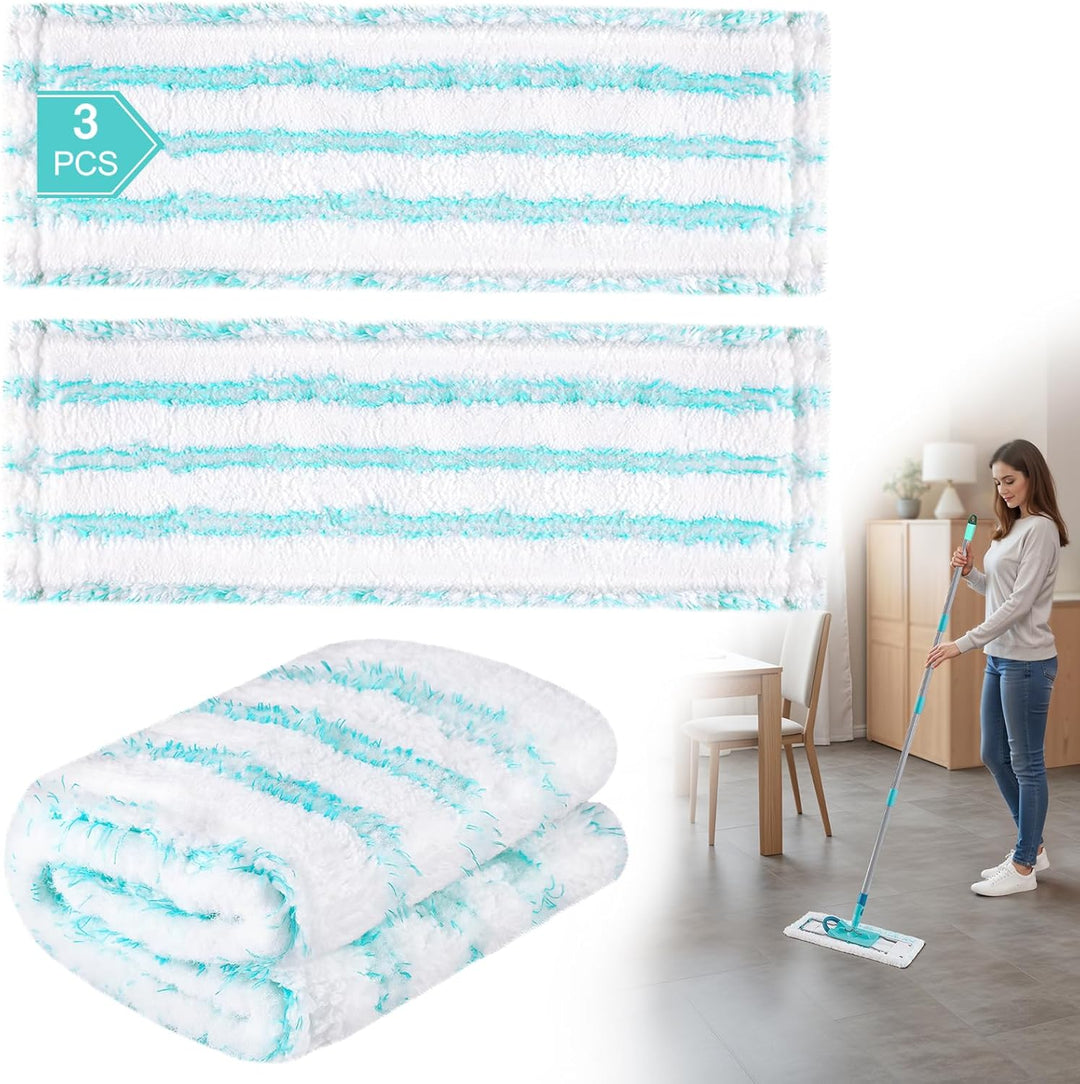 3 Pack Ersatz-Wischbezüge für Leifheit Profi XL Micro Duo / Profi XL Cotton Plus alle Bodenwischer-S