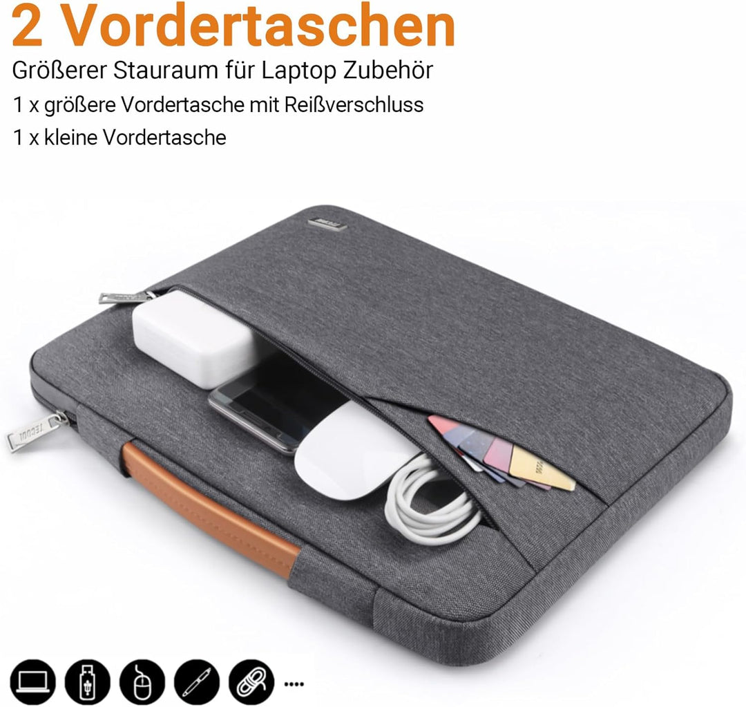 TECOOL 13,3 Zoll Laptop Tasche Hülle für MacBook Air 13 13,6 M4 M3 M2 M1(2025 2024-2010), MacBook Pr