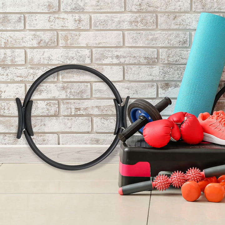 Bluefinity Pilates Ring mit Übungen, Doppelgriff, gepolstert, Widerstandsring Yoga, Fiberglas, Ring