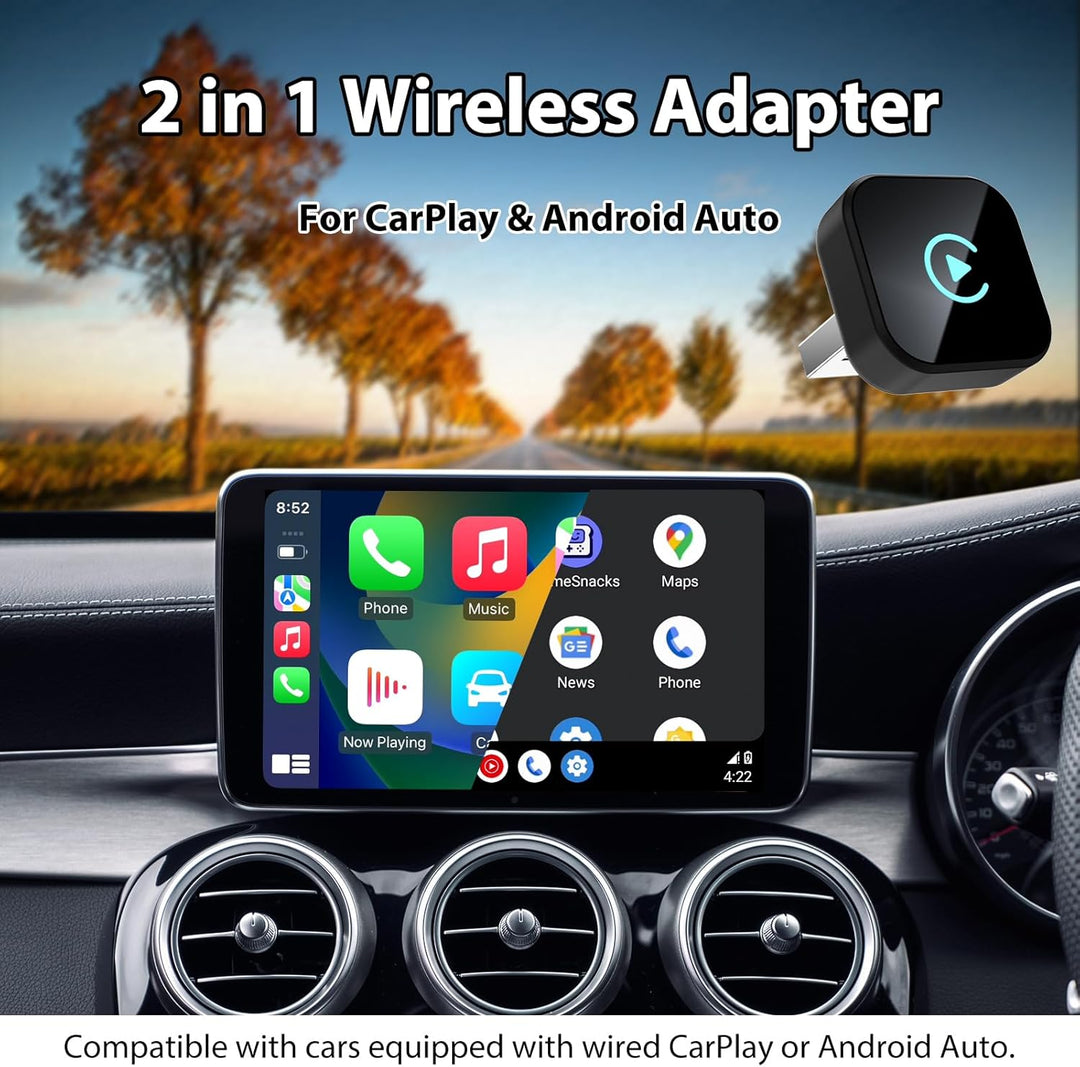 Sunweyer S40 Super Mini CarPlay Adapter Wireless Android Auto Car Kit - für Fahrzeuge mit werksseiti
