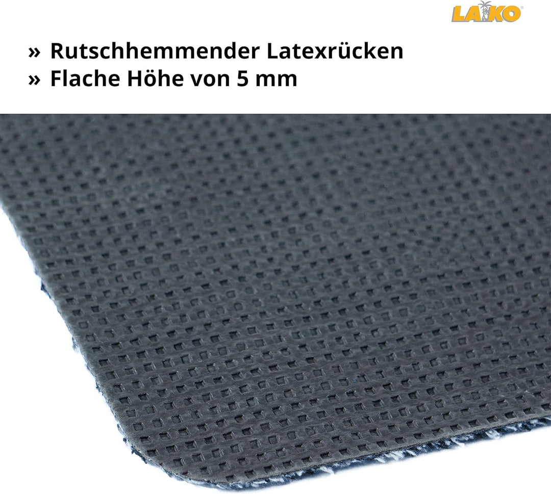 LA KO Baumwoll Fussmatte in verschiedenen Grössen und Farben - waschbare Fussmatte, angenehm weich (
