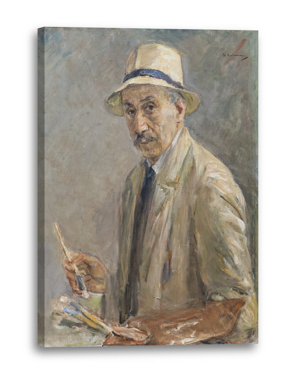 Printed Paintings Leinwand (60x80cm): Max Liebermann - Selbstbildnis 60x80 cm, 60x80 cm