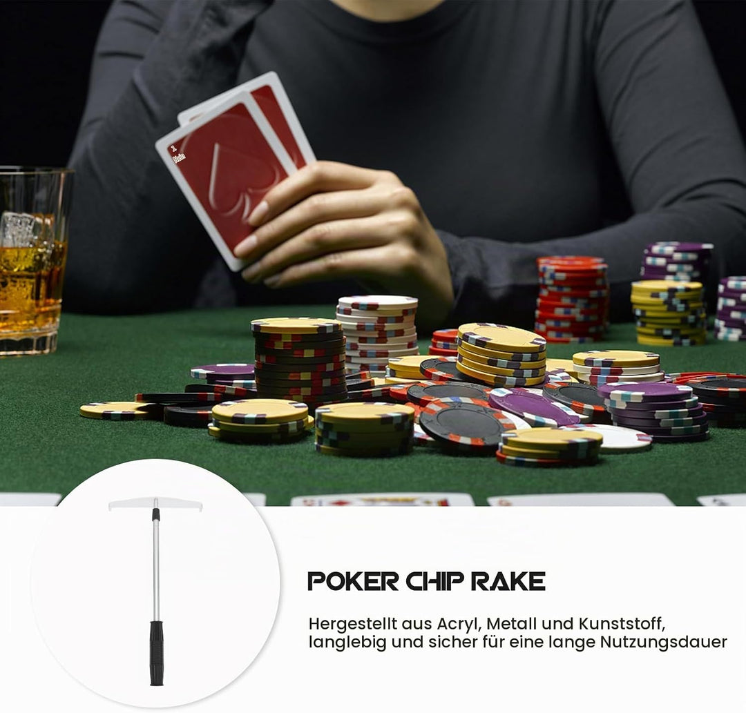 DOITOOL Poker- Chip- Push, Poker-Chip-Push-Chips Harrow Collector Teleskop-Poker-Chips-Sammelstange