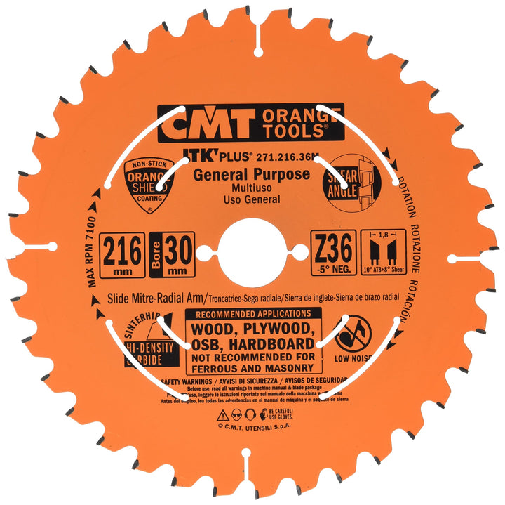 CMT Orange Tools 271.216.36 M Handkreissäge (Ultra ITK) 216 x 1.7 x 30 Z 36
