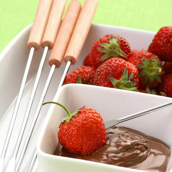 STAUB Set mit 6 Langen Fondue-Gabeln, Edelstahl, Silber, 26 x 9 x 2.3 cm, 6-Einheiten
