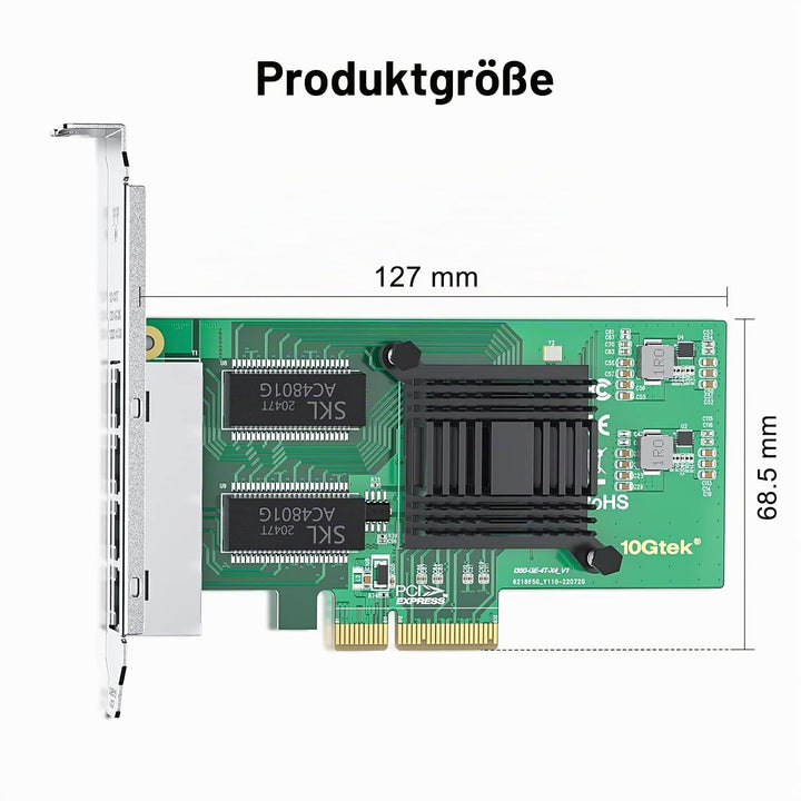 10Gtek® 1000Mbps Gigabit Ethernet Converged Network Adapter (NIC) | mit Intel 350 Chip | Ethernet PC
