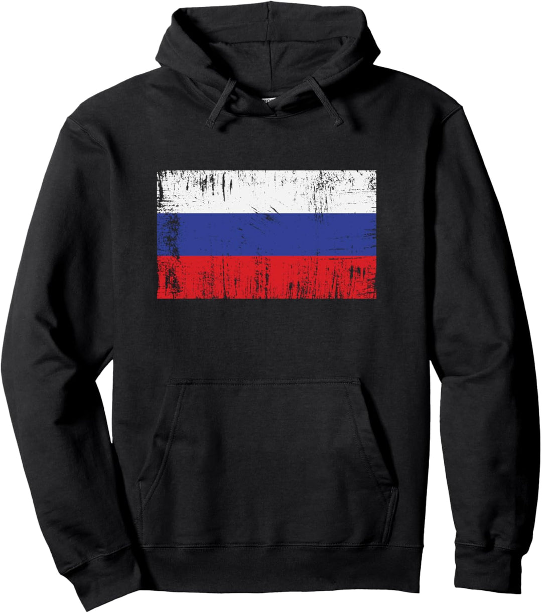Russland Fahne Russische Flagge Geschenk Fussball-Fan Sport Pullover Hoodie