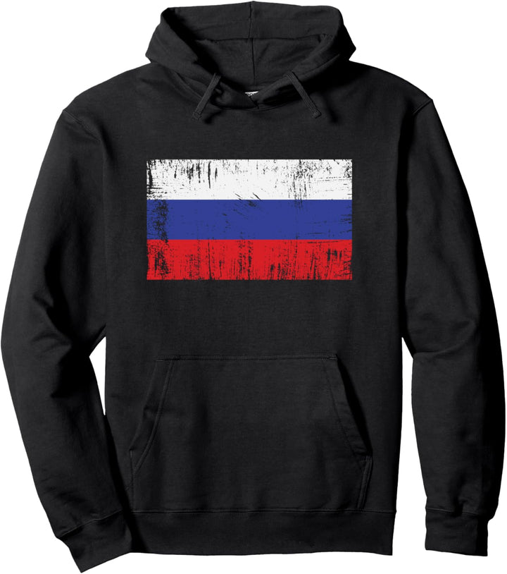 Russland Fahne Russische Flagge Geschenk Fussball-Fan Sport Pullover Hoodie