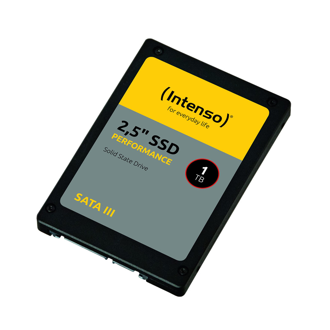 Intenso Interne 2,5" SSD SATA III Performance, 1 TB, 550 MB/Sekunden, Schwarz, Festkörper-Laufwerk 1