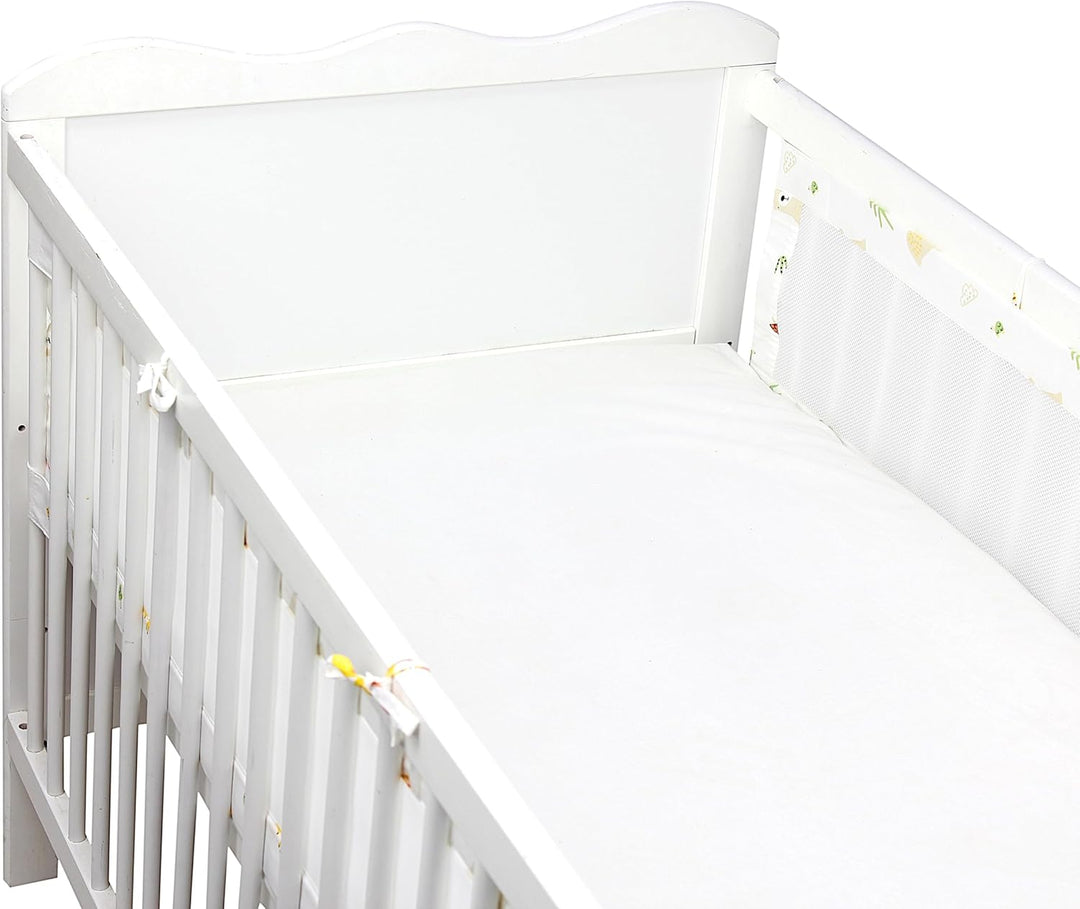 TupTam Gitterstäbe Schutz Netz Babybett Nestchen 3D Mesh 2 Pack, Farbe: Löwe und Bär, Grösse: ca. 12
