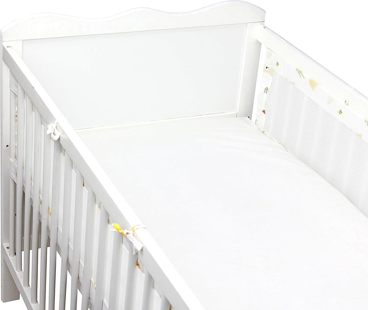 TupTam Gitterstäbe Schutz Netz Babybett Nestchen 3D Mesh 2 Pack, Farbe: Löwe und Bär, Grösse: ca. 12