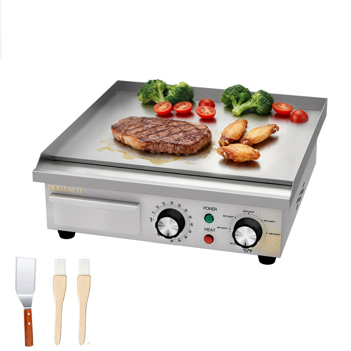 Elektrische Grillplattemit Zeitschaltuhr, Profi Gastro Elektrogrill Elektrische Grillplatte mit 36 x