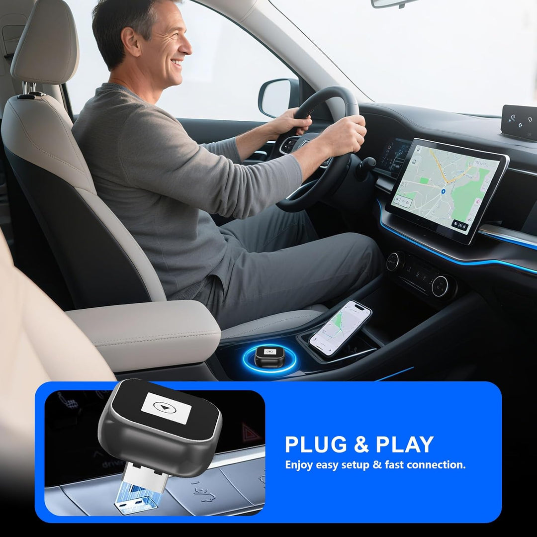 Wireless und CarPlay Adapter, Schnelles Konvertieren von Wired CarPlay, Plug and Play, Auto-Verbindu