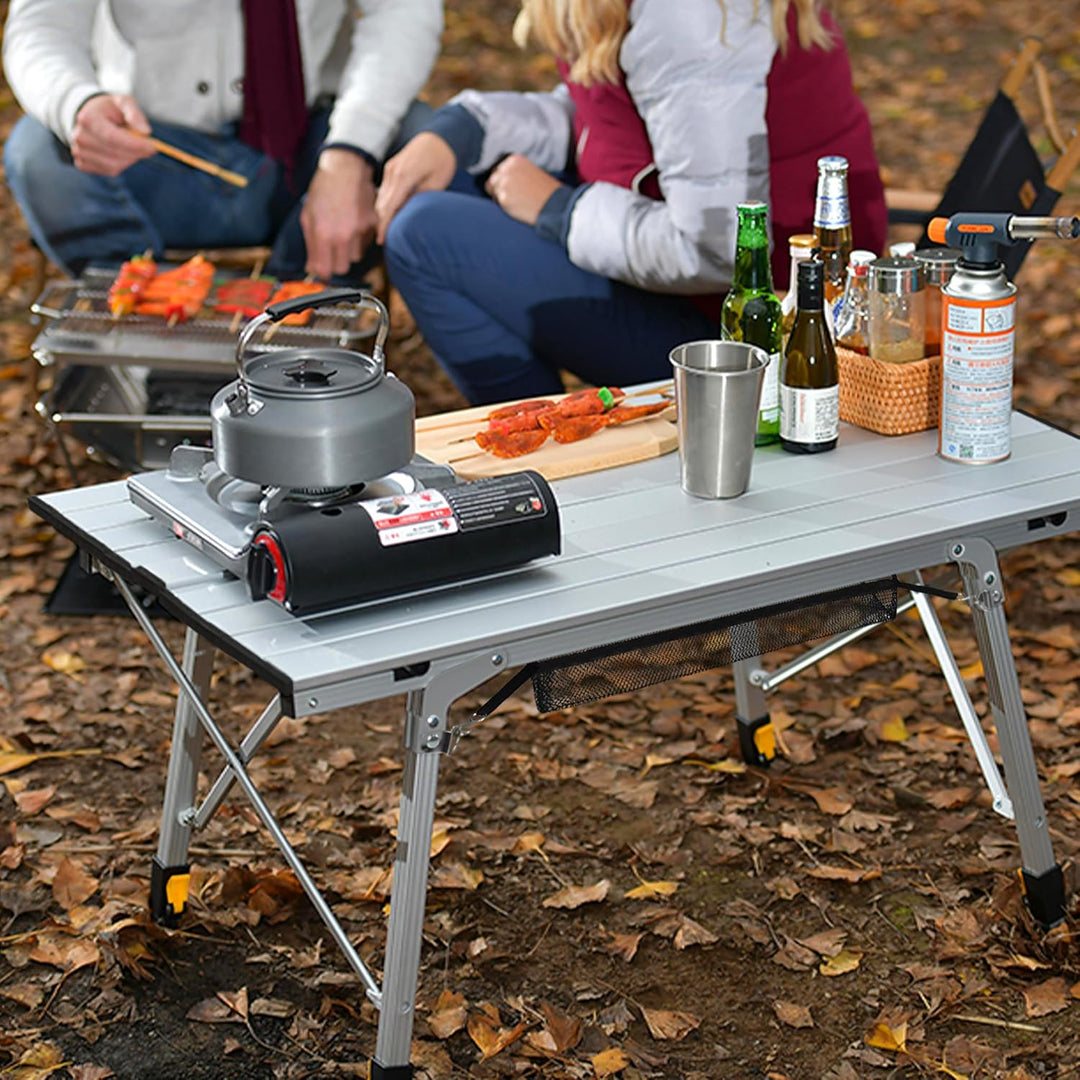 ACXIN Campingtisch Faltbar - Klapptisch Camping Tisch mit Aluminiumrahmen Aufrollbare - Tischplatte