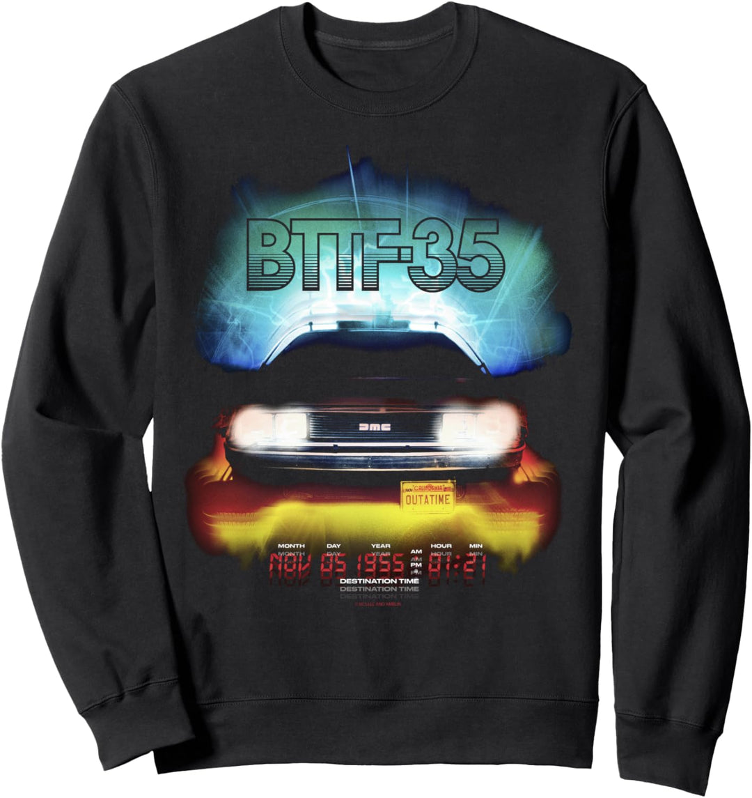 Back To The Future 35th BTTF-35 DeLorean Headlights Sweatshirt