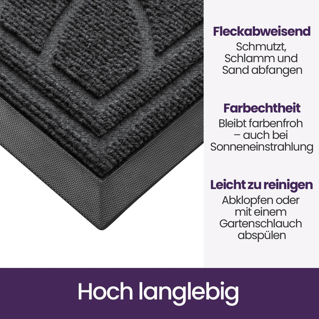 DEXI Fussmatte Aussen rutschfest 60×120 cm,Schmutzfangmatte Outdoor Waschbar,wetterfest Fussmatte au