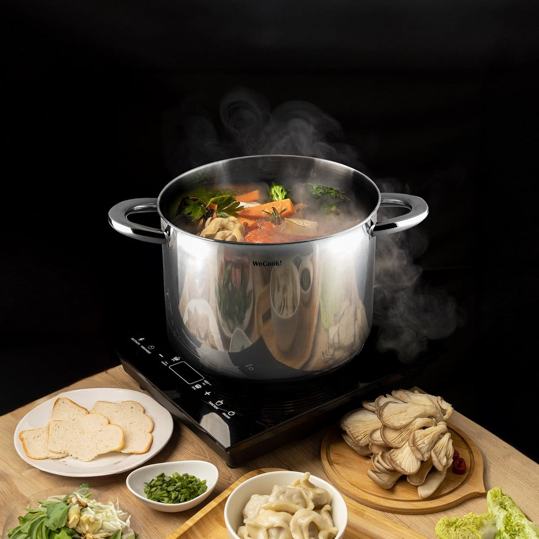 STAINLESS STEEL POT WITH LID 26 cm. 9.9 L, 9.9 L