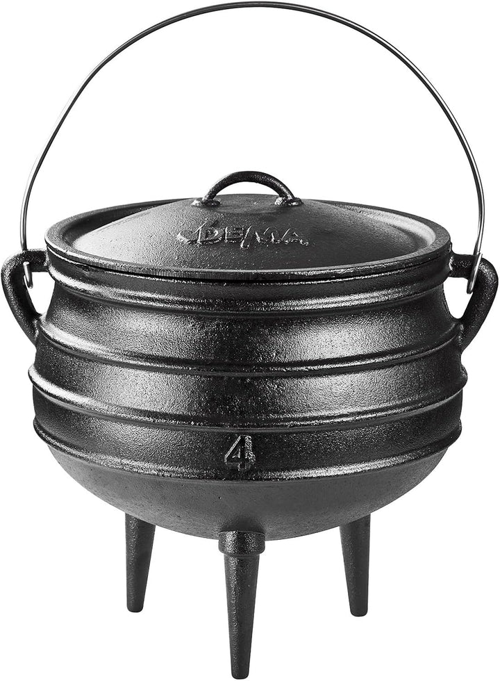 BBQ-Topf/Dutch Oven Schmortopf Gusseisen Topf 12 l für Lagerfeuer Feuerstelle