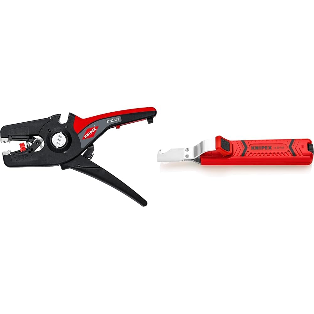 Knipex PreciStrip16 Automatische Abisolierzange 195 mm (SB-Karte/Blister) 12 52 195 SB &amp; Abmantelung