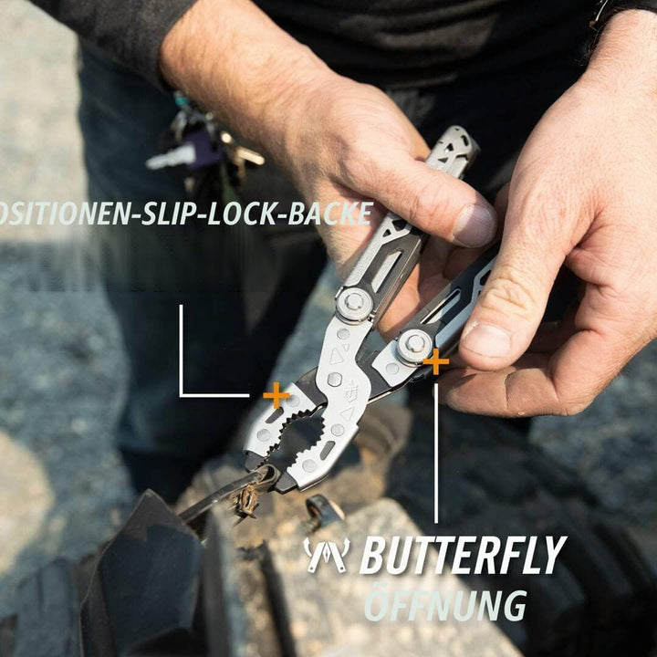 Gerber Multi-Tool mit 12 Funktionen, Dual Force, Inklusive Holster, Mit Einhandöffnung und Frame-Loc