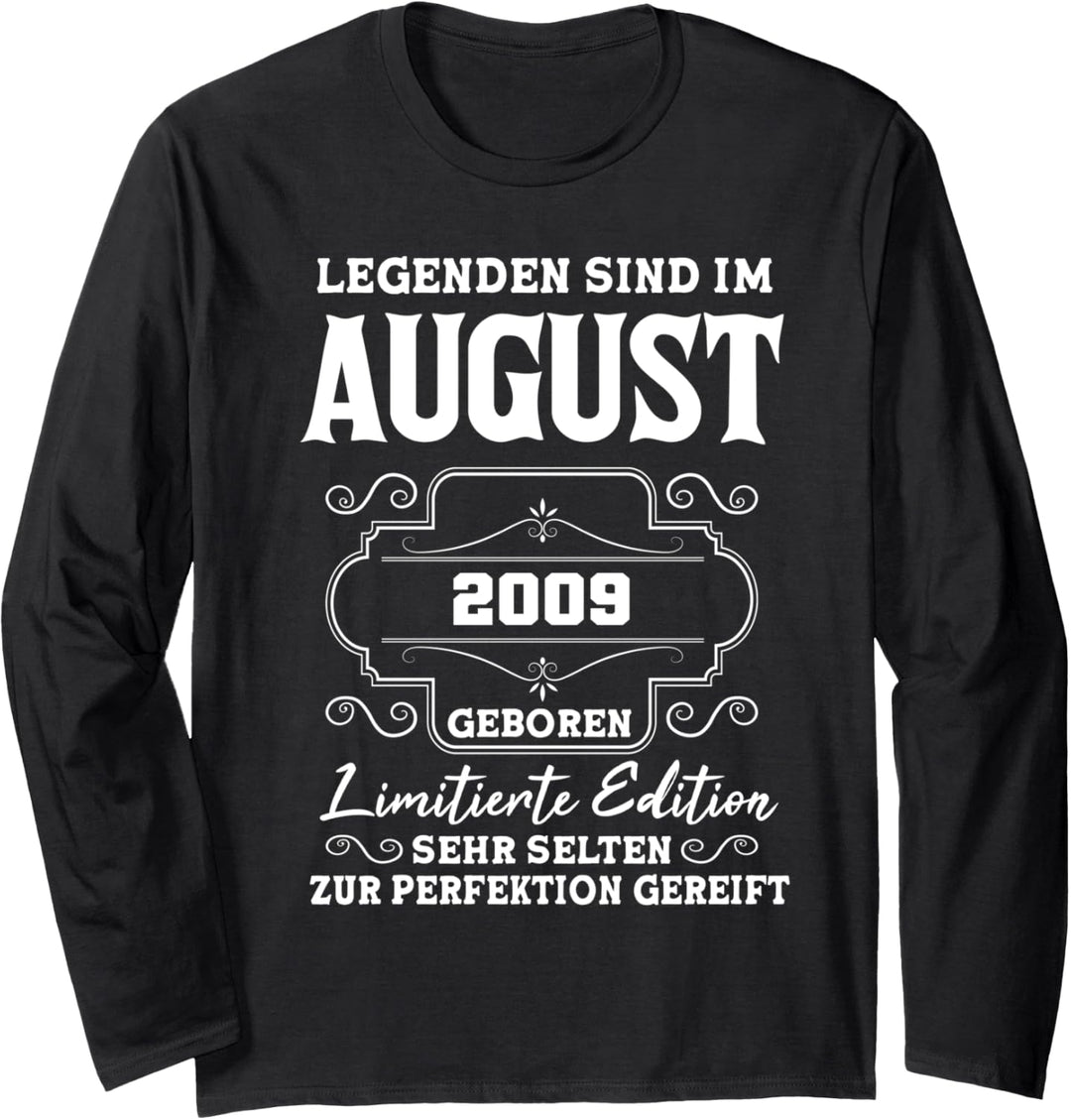 Legenden wurden im August 2009 geboren 13.Geburtstag Junge Langarmshirt