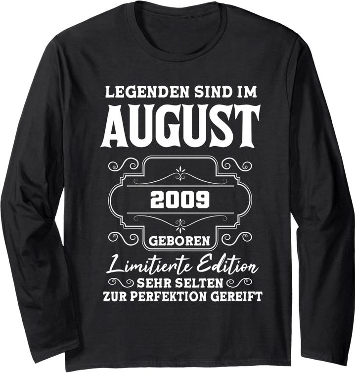 Legenden wurden im August 2009 geboren 13.Geburtstag Junge Langarmshirt