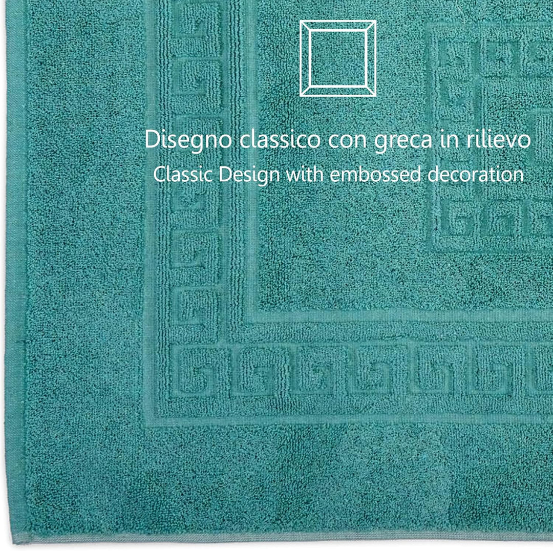 HomeLife Badezimmerteppich Aquamarin, 60X90 - Badematte saugstark - Maschinenwaschbarer Badteppich -