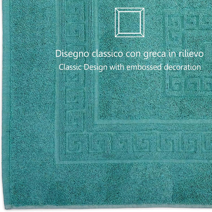 HomeLife Badezimmerteppich Aquamarin, 60X90 - Badematte saugstark - Maschinenwaschbarer Badteppich -