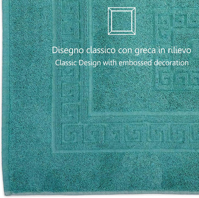 HomeLife Badezimmerteppich Aquamarin, 60X90 - Badematte saugstark - Maschinenwaschbarer Badteppich -