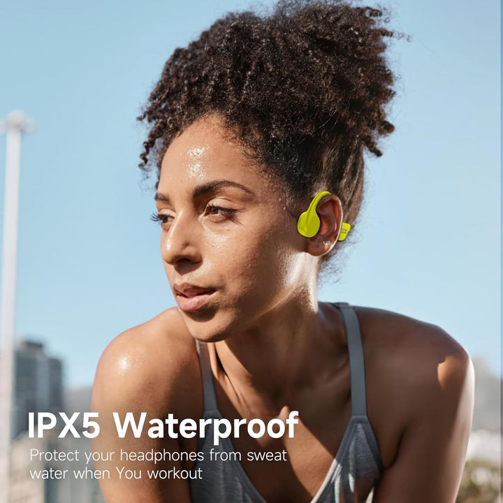 IFECCO Knochenschall Kopfhörer Bluetooth 6.2 - Open Ear Kopfhörer Kabellos,IPX5 wasserdichte Knochen