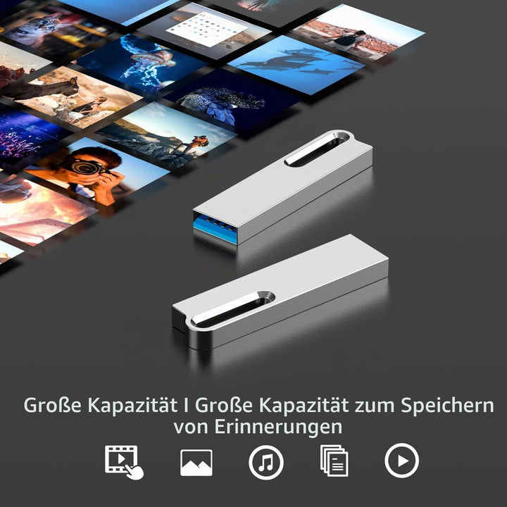 KOOTION 128GB USB 3.0 Wasserdicht Metall Datenstick 128 GB Memory Stick Flash-Laufwerk USB Flash Dri