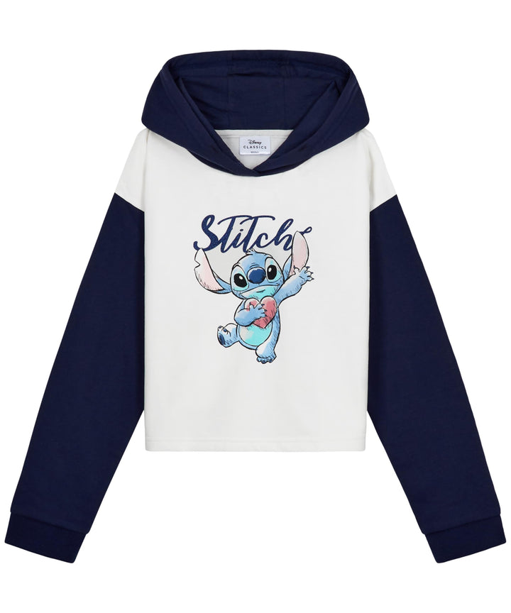 Disney Stitch Kapuzenpullover Mädchen Cropped Hoodie Kinder Teenager 7-14 Jahre - Hoodie Mädchen Ges