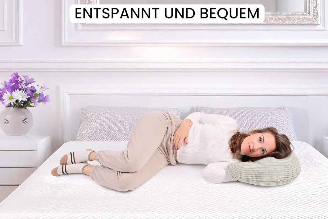 Amilian Stillkissen - Stillmond/Stillhörnchen – Schwangerschaftskissen und Lagerungskissen für Mama