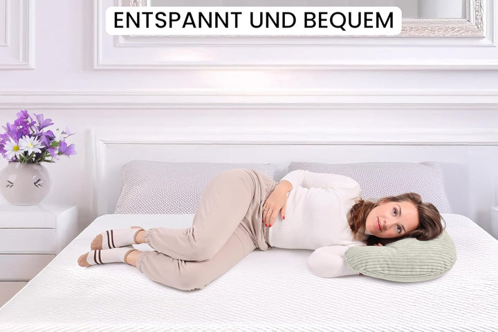 Amilian Stillkissen - Stillmond/Stillhörnchen – Schwangerschaftskissen und Lagerungskissen für Mama