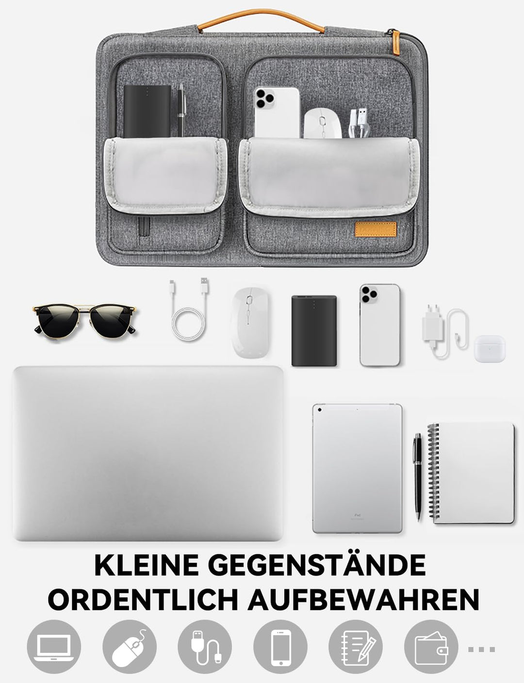 DOMISO 17 Zoll Laptoptasche 17,3 Zoll Laptop Tasche Hülle Laptophülle Business Laptop-Taschen Notebo