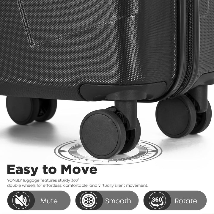 Koffer Suitcase, Kabinenkoffer, Trolley Reisekoffer, Handgepäck, Rollkoffer mit Zahlenschloss, 4 Rol