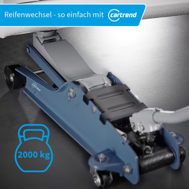 cartrend hydraulischer Wagenheber, Rangierwagenheber für SUVs und Geländewagen mit Quicklift-Funktio