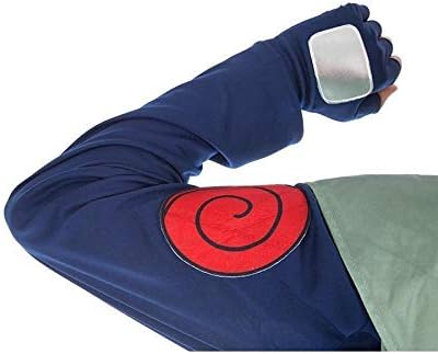 Generique Naruto Kakashi-Kostüm für Herren Lizenz-Verkleidung grün-blau - Blau